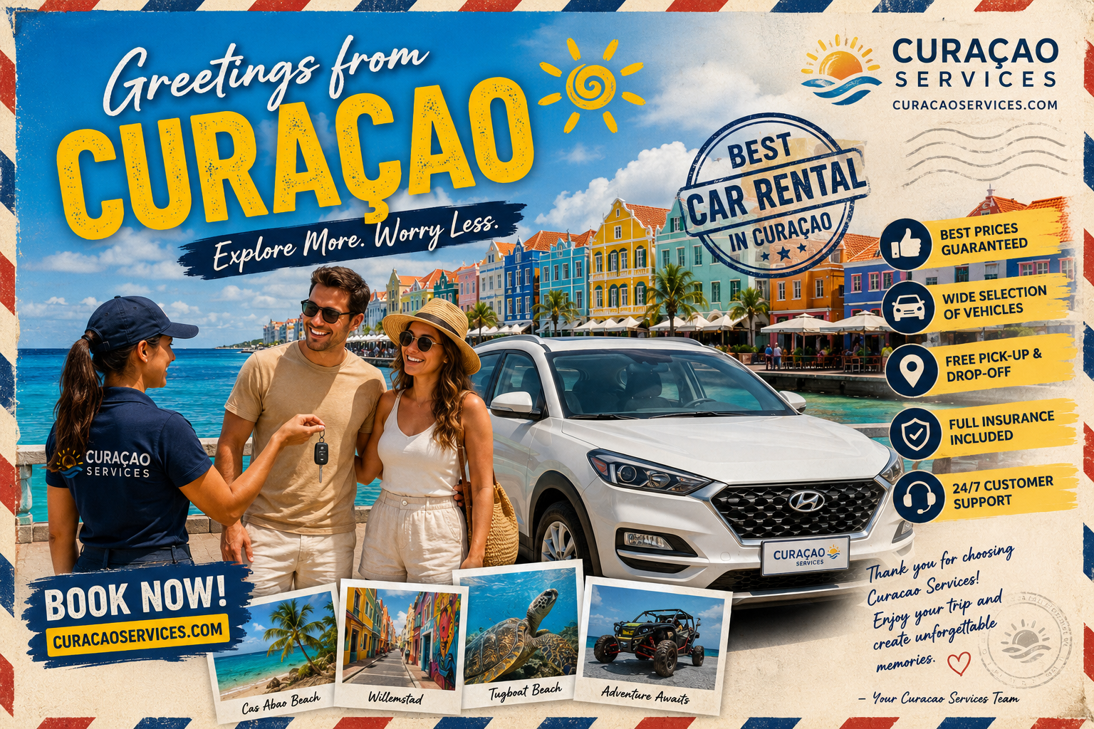 Compare budget rentals in Curaçao